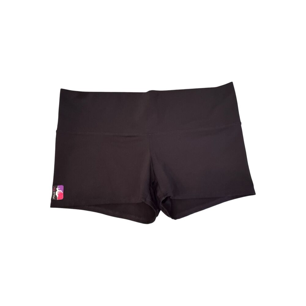 BAD KITTY Pole Fit Black Foldover Waist Booty Shorts Pole Dance Yoga